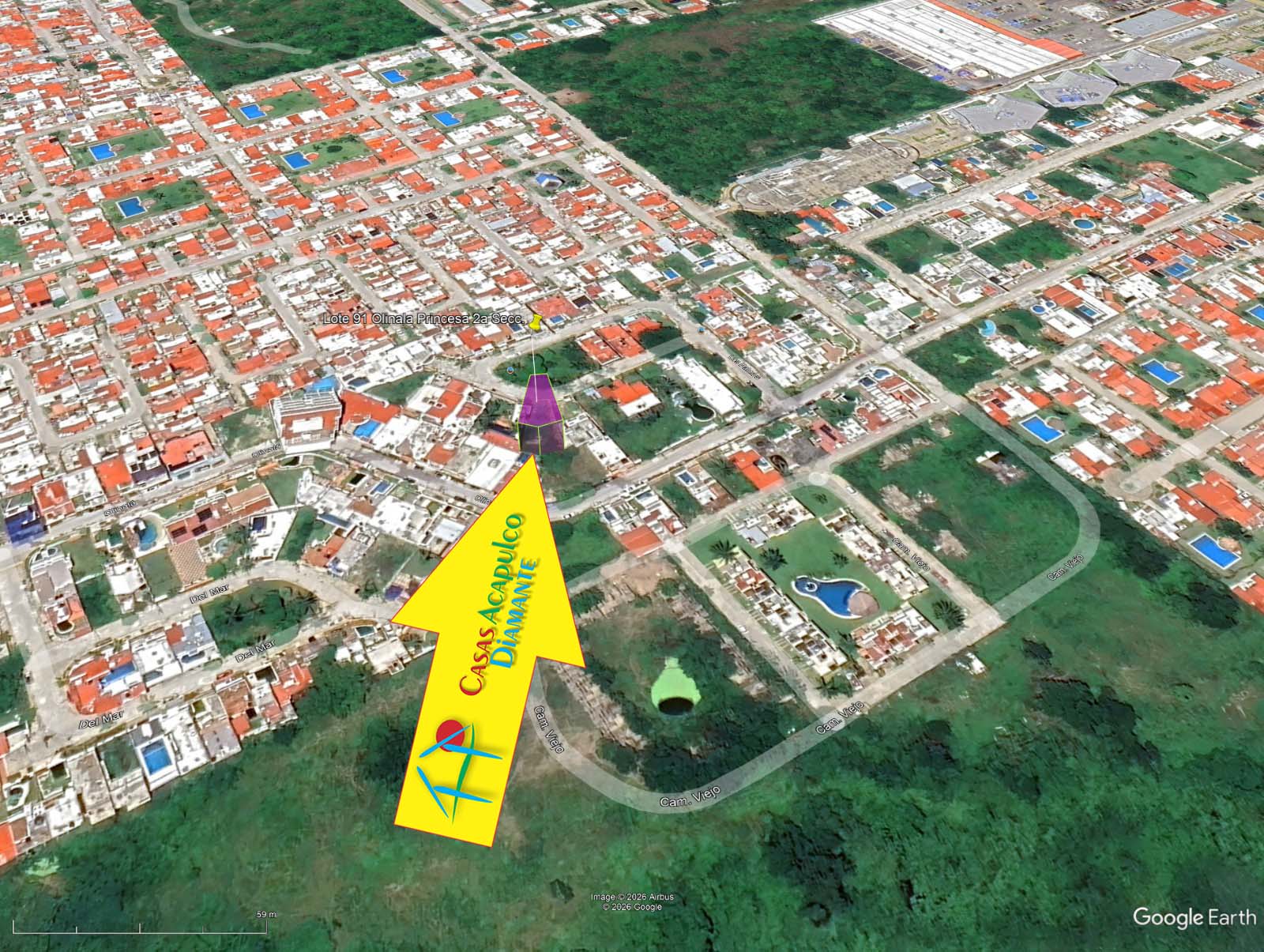 Terreno Olinalá Princesa Lote 91 2da sección - Ubicación satelital 3